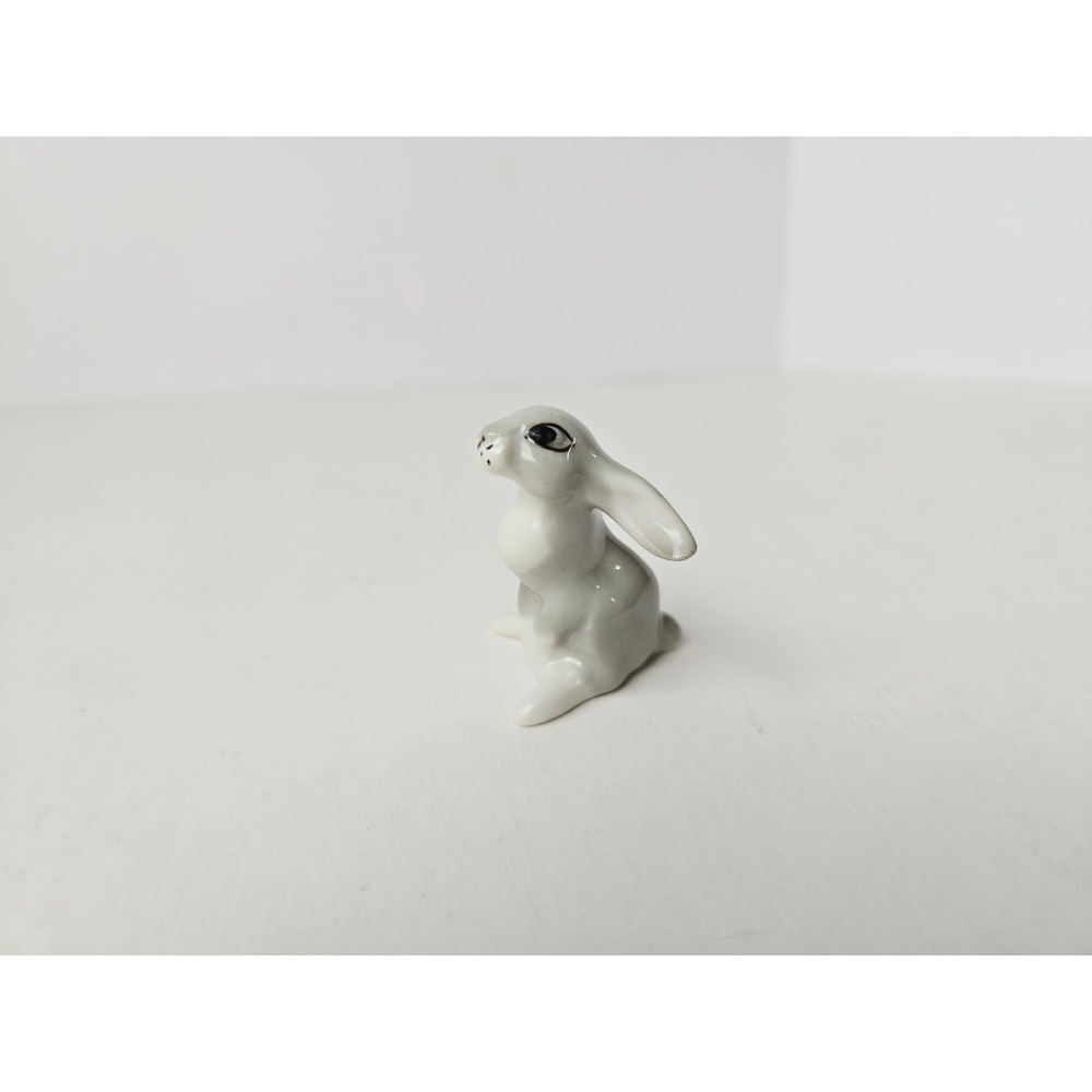 Vintage Lomonosov Russian Porcelain rabbit hare figurine USSR miniature‎ mini